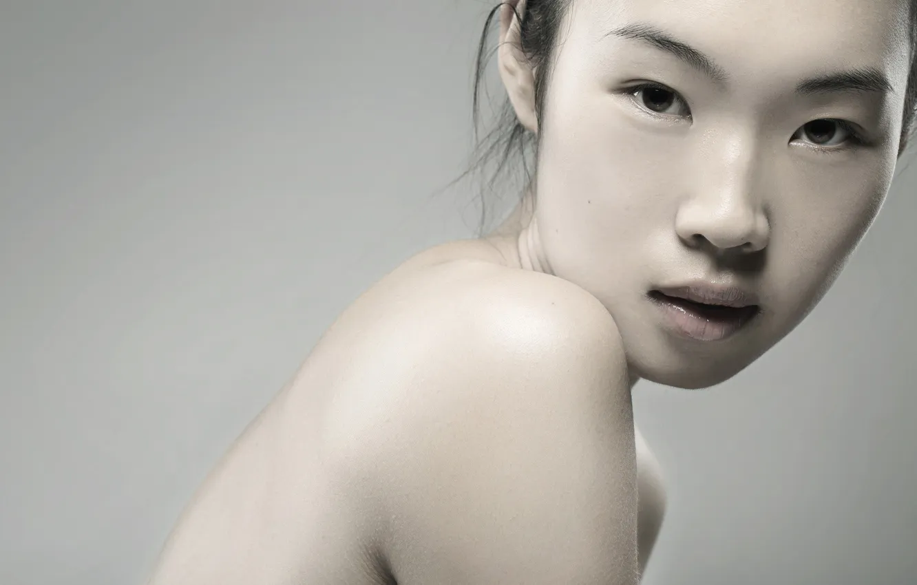 Photo wallpaper girl, portrait, Asian