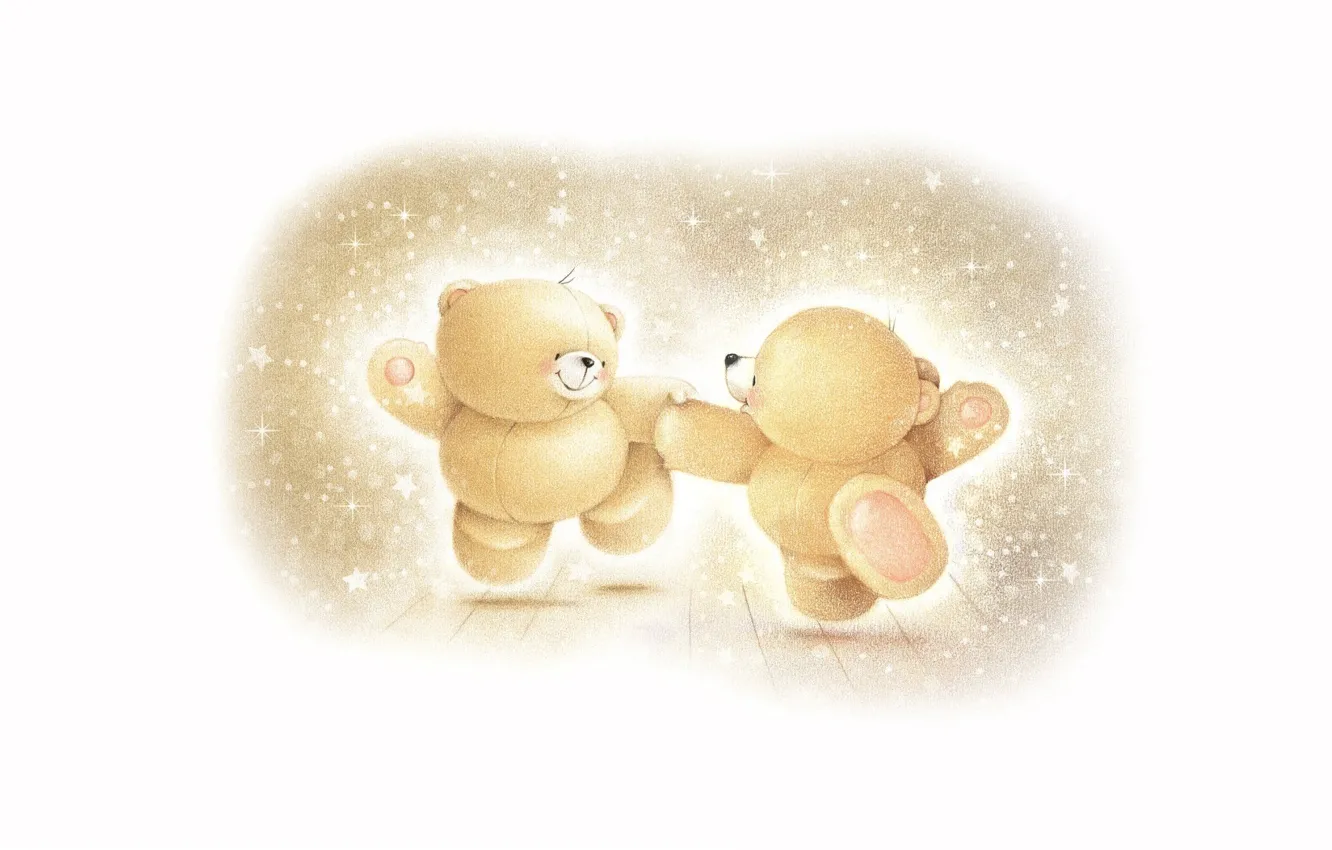 Photo wallpaper mood, dance, art, bear, children's, Forever Friends Deckchair bear