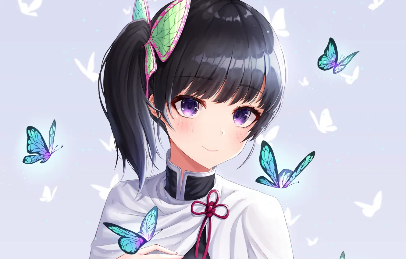 Photo wallpaper girl, butterfly, The Blade Cleaves Demons, Kanao Tsuyuri