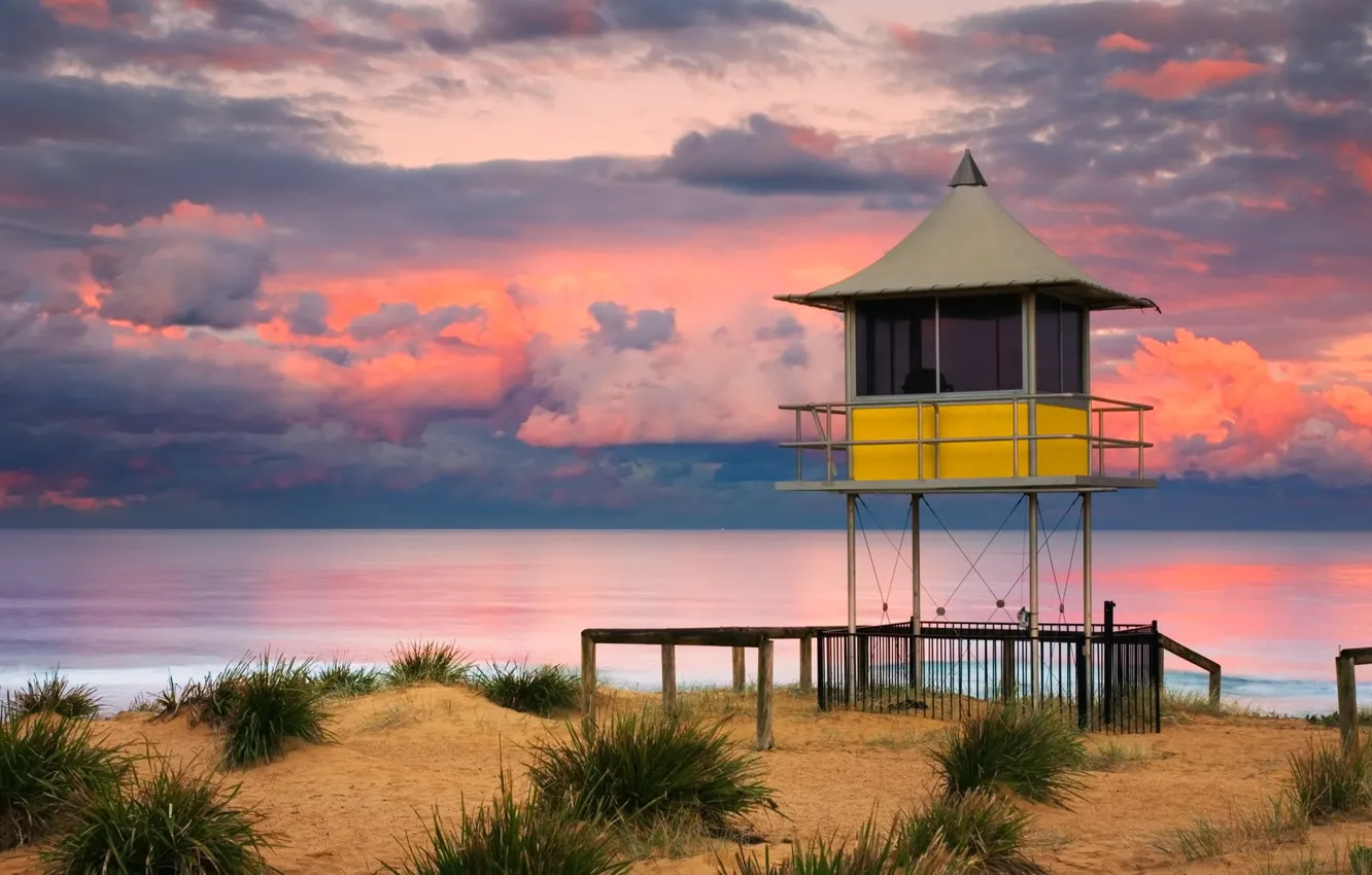 Photo wallpaper Australia, New South Wales, rescue tower