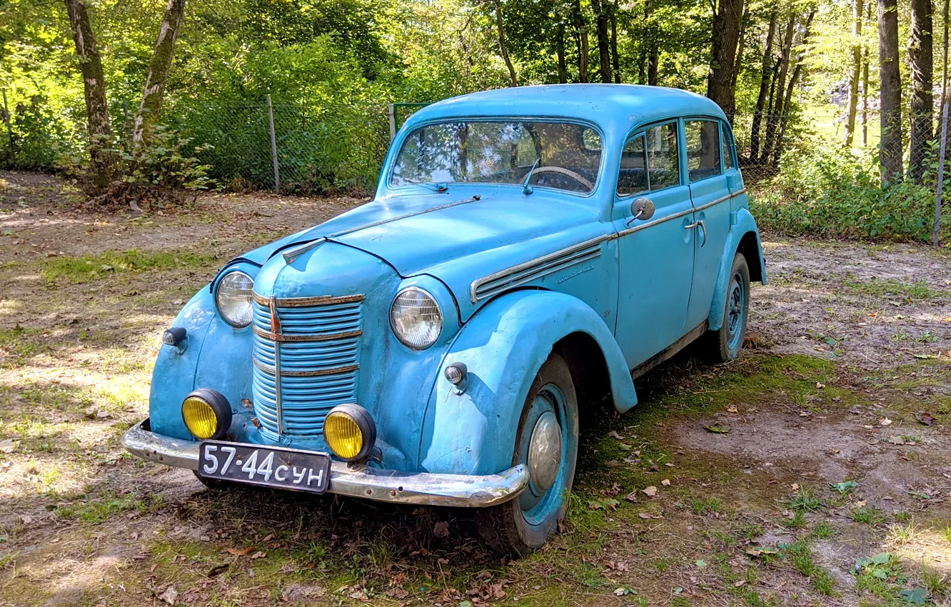 Photo wallpaper rarity, Muscovite, retro car