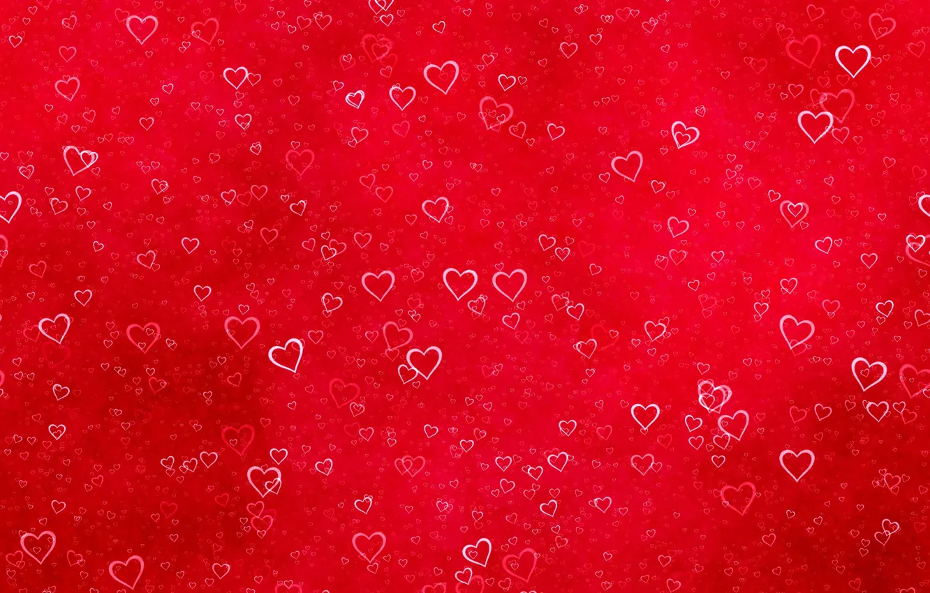 Photo wallpaper red, texture, hearts