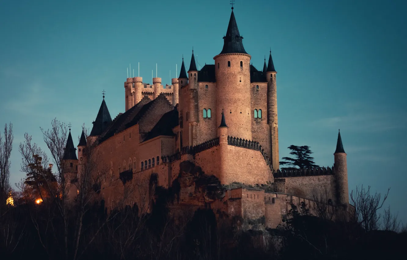 Photo wallpaper nature, castle, architecture