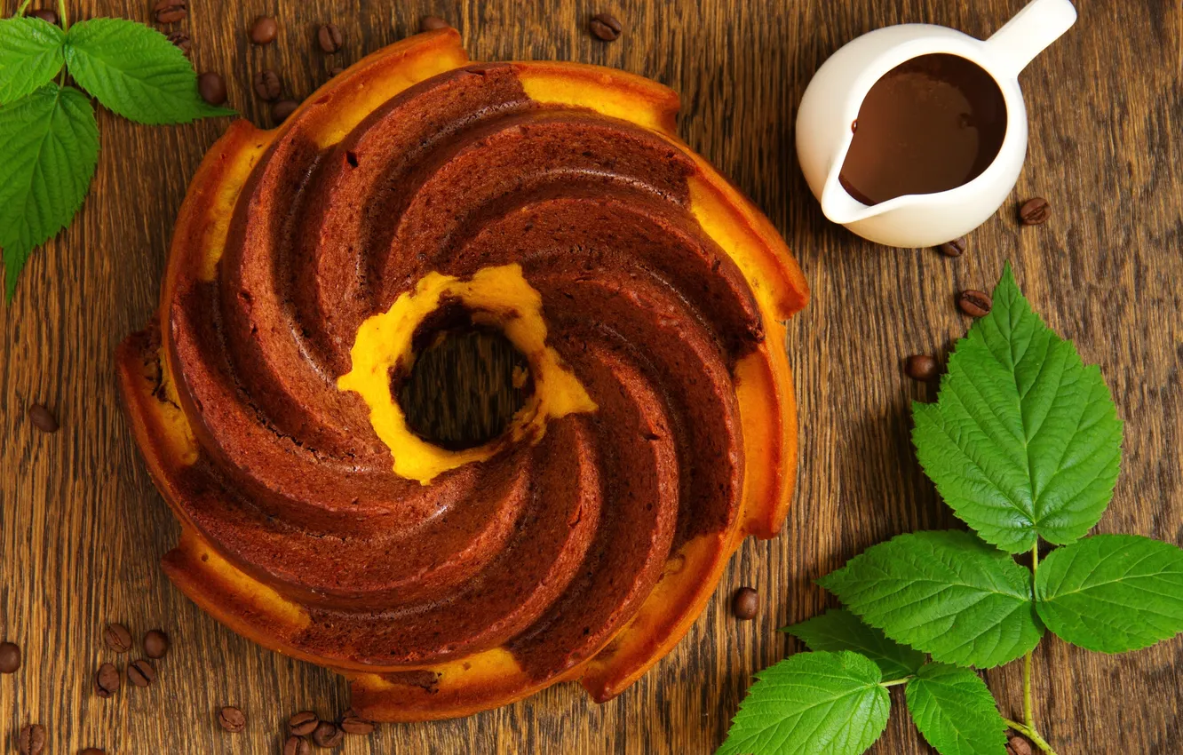 Photo wallpaper coffee, chocolate, cupcakes