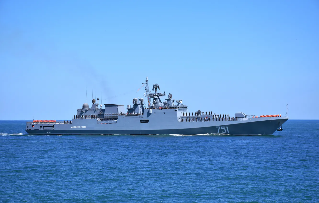 Photo wallpaper ship, frigate, guard, the project 11356