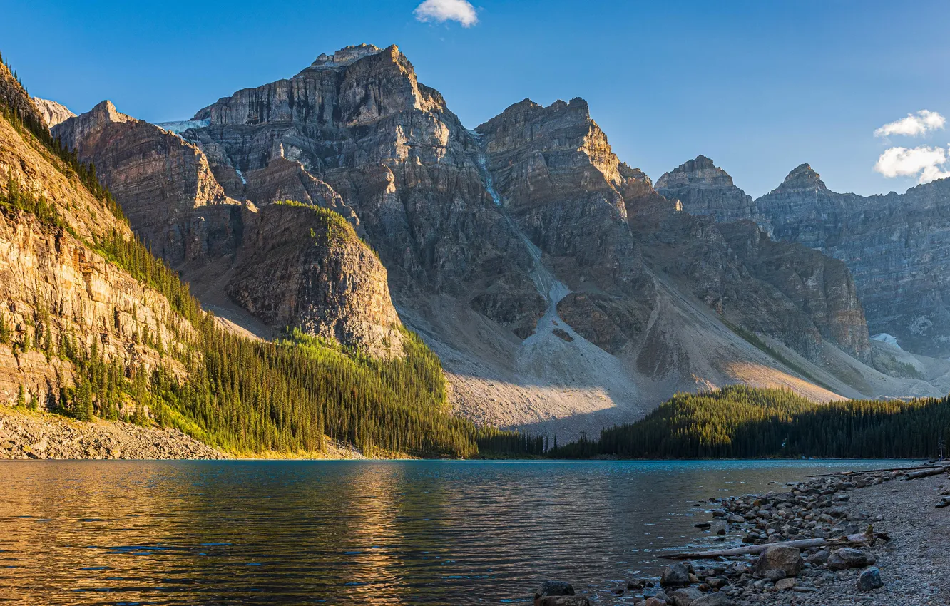 Photo wallpaper mountains, lake, Canada