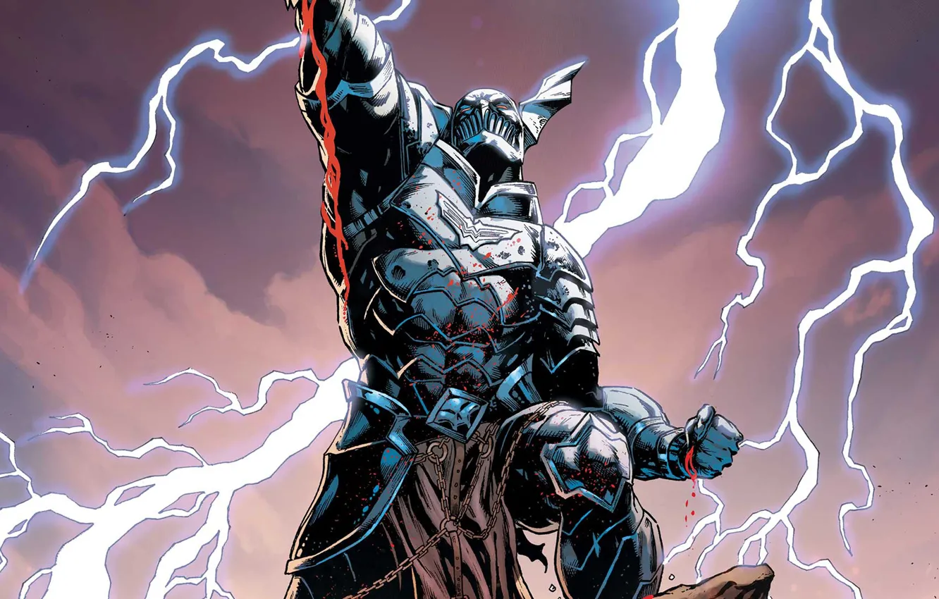 Photo wallpaper fantasy, Batman, Lightning, digital art, artwork, Comics, fantasy art, DC Comics