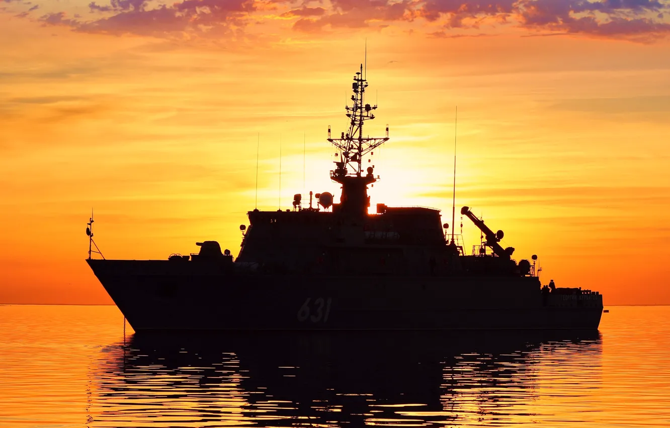 Photo wallpaper ship, mine, Georgy Kurbatov