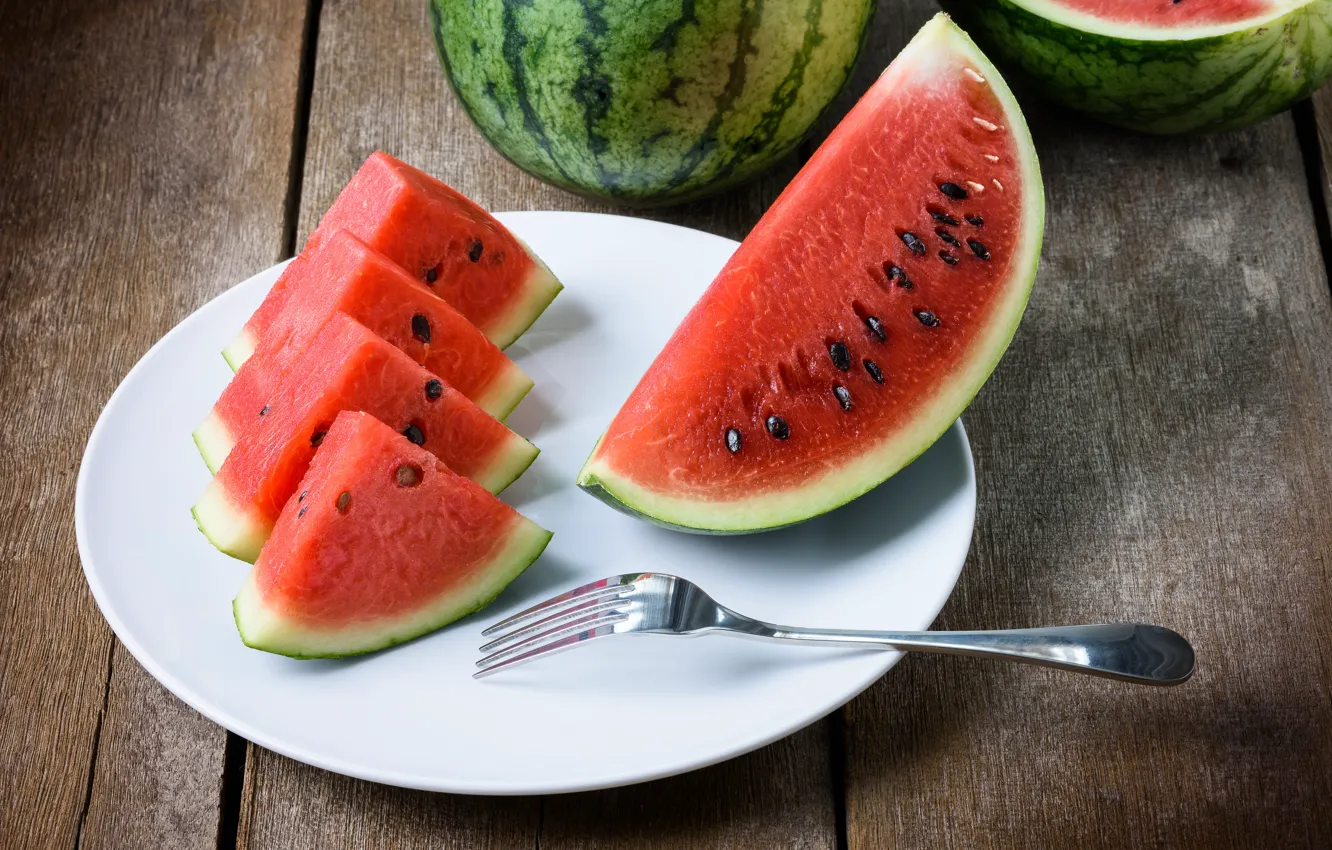 Photo wallpaper background, watermelon, plug, slices