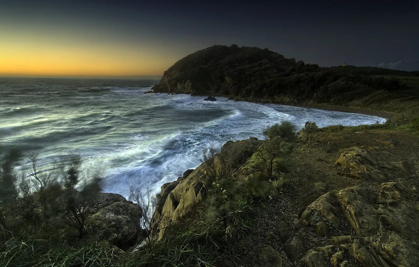 Photo wallpaper sea, landscape, shore