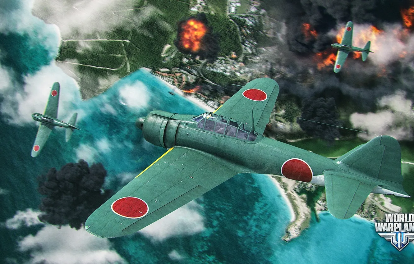 Photo wallpaper Japan, the plane, aviation, air, MMO, Wargaming.Net, World of Warplanes, WoWp