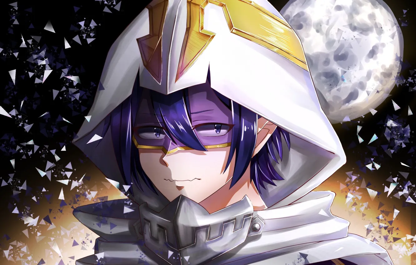 Photo wallpaper the moon, mask, hood, Boku no Hero Academy, My hero Academy, My Hero Academia