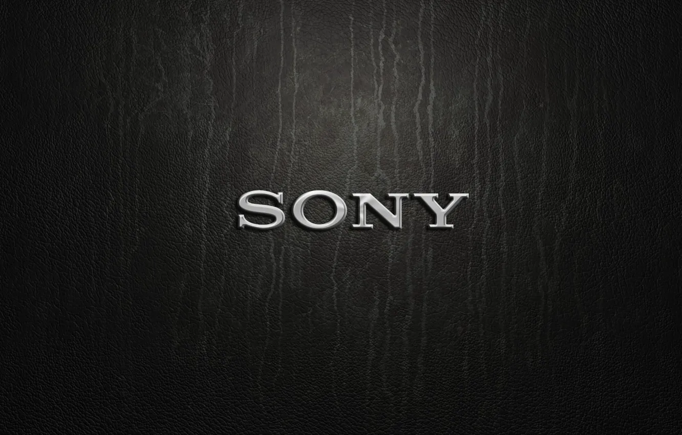 Photo wallpaper silver, logo, Sony