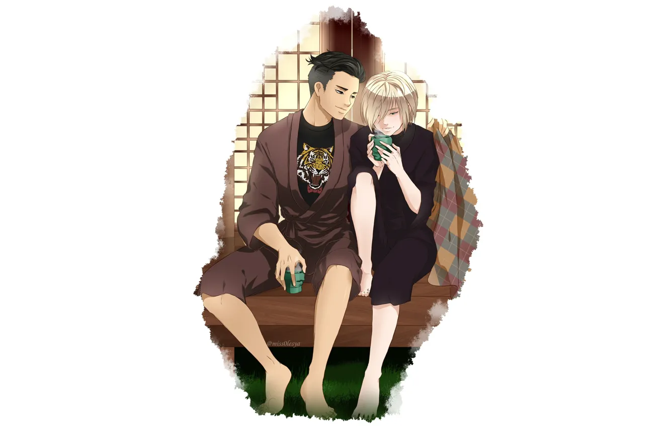 Photo wallpaper Yuri on the ice, Yuri Plesetskiy, Yuri On Ice, Otabek Altyn