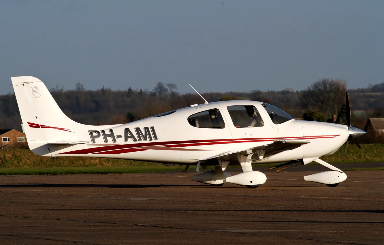 Photo wallpaper the plane, American, multipurpose, easy, Cirrus, SR20
