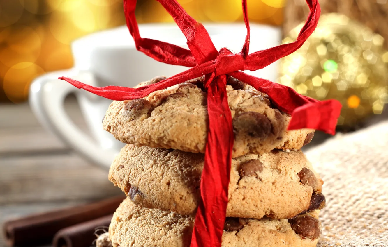 Photo wallpaper holiday, Christmas, New year, Christmas, New Year, sweets, cookies