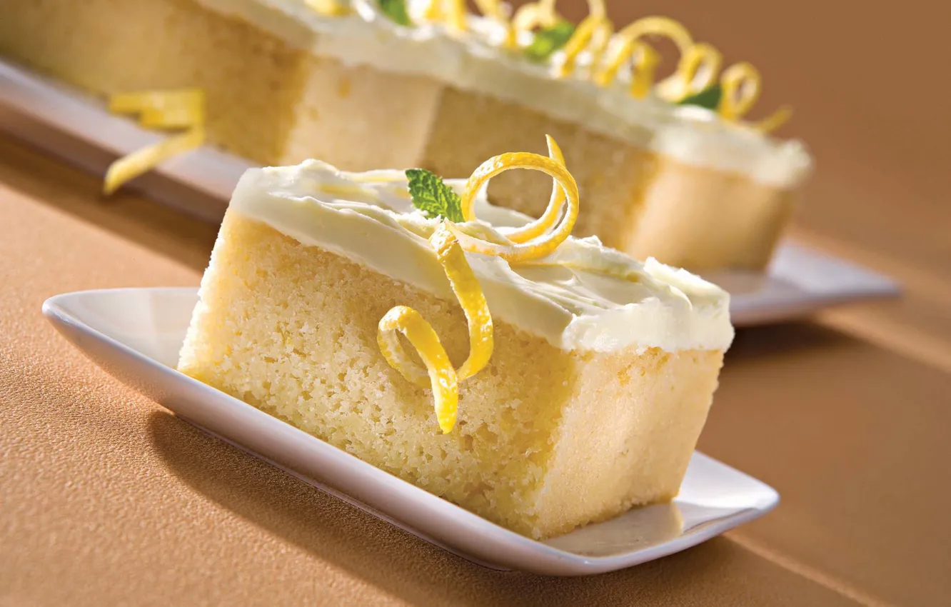Photo wallpaper lemon, food, cake, lemon, cake, cake, dessert, food