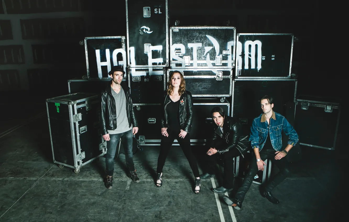 Photo wallpaper hard rock, Halestorm, Lzzy Hale, Joe Hottinger, Arejay Hale, Josh Smith, Into the Wild Life