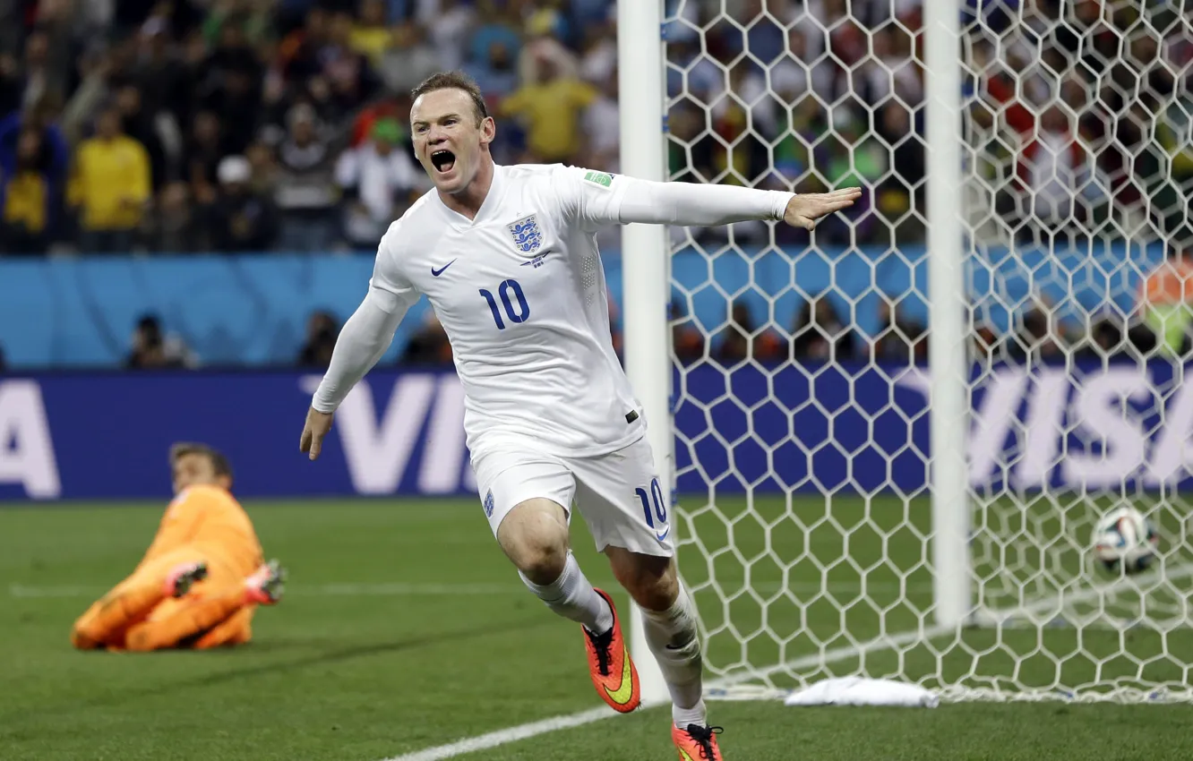 Photo wallpaper England, Football, Brazil, Wayne Rooney, Football, England, Sport, Player