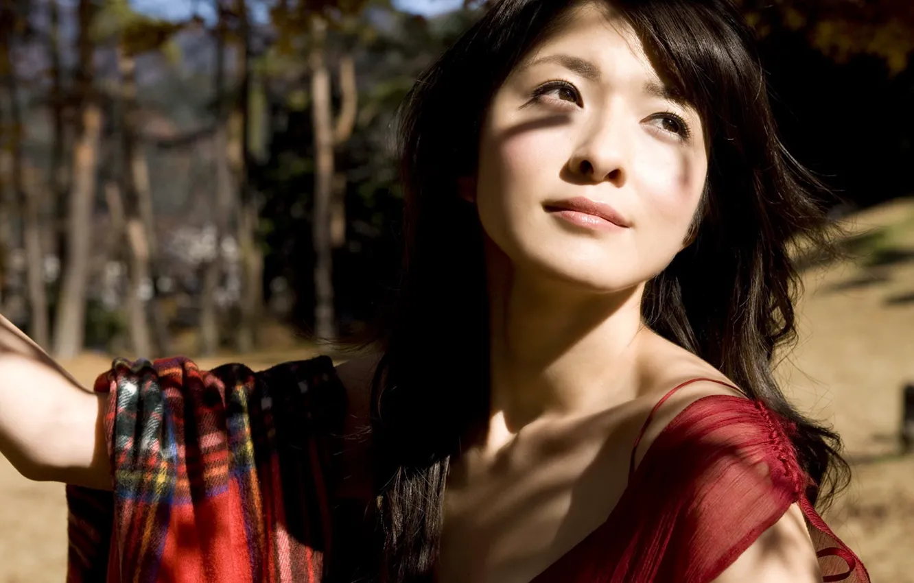 Photo wallpaper girl, the sun, mood, street, Asian