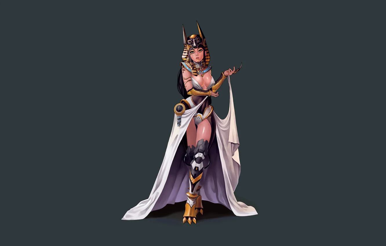 Photo wallpaper girl, fantasy, style, art, Egypt, background, figure, Minimalism