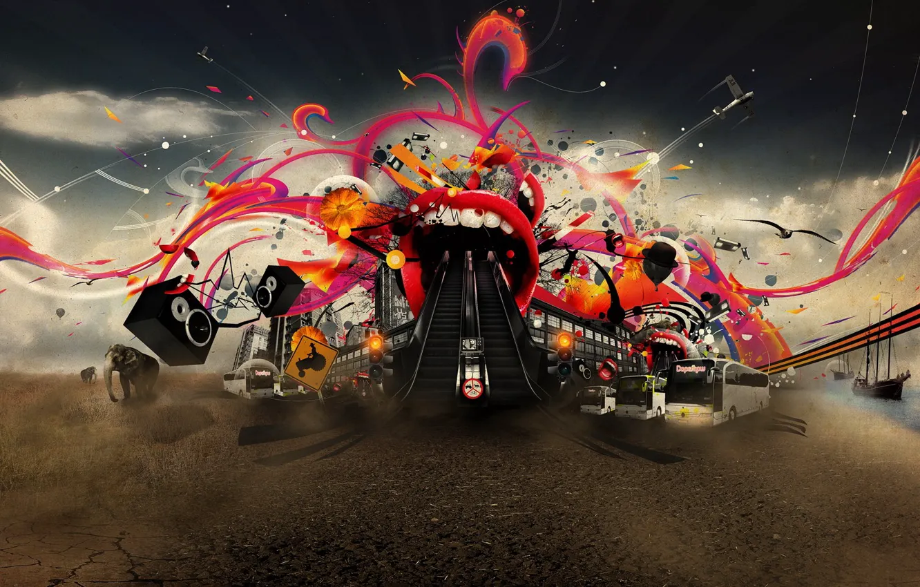 Photo wallpaper abstraction, figure, Wallpaper