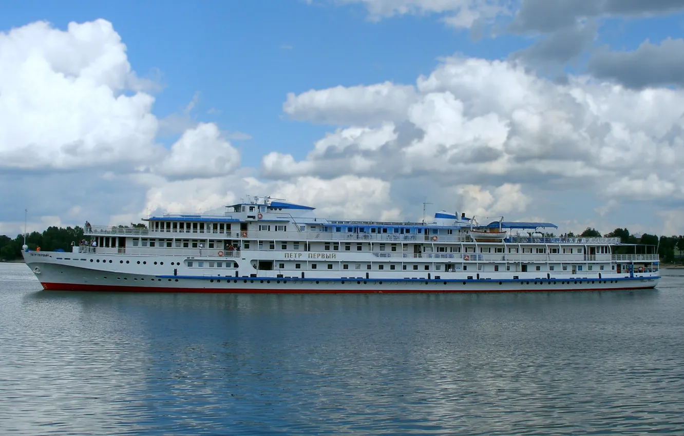 Photo wallpaper ship, cruise, river