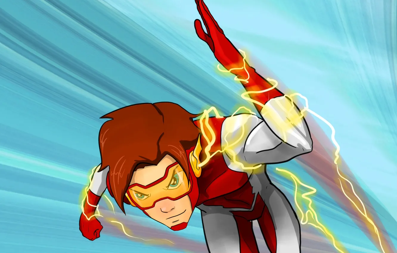 Photo wallpaper fiction, costume, art, flash, dc comics, Bart Allen, impulse
