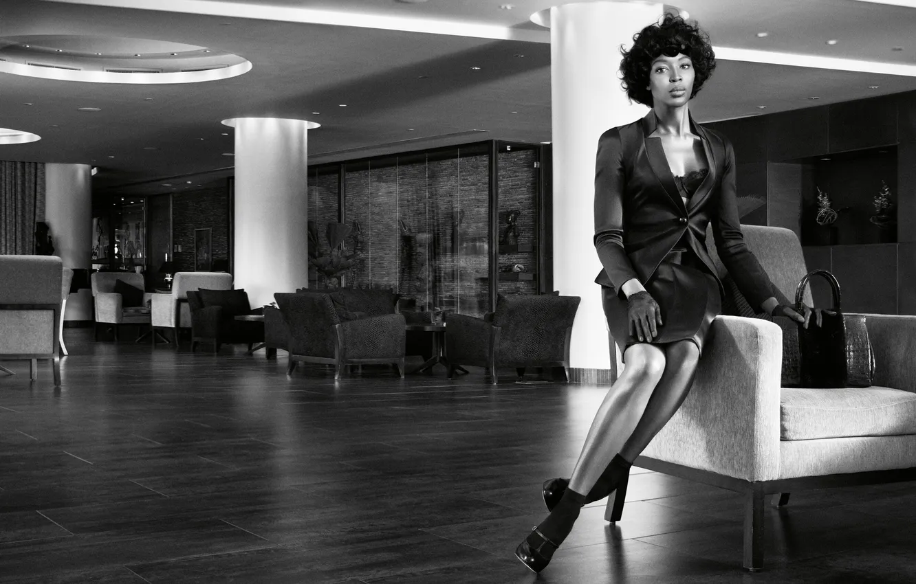 Photo wallpaper girl, pose, model, Naomi Campbell, Naomi Campbell