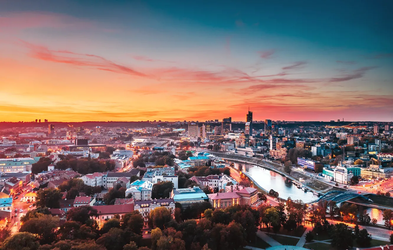 Photo wallpaper the city, Lithuania, Vilnius