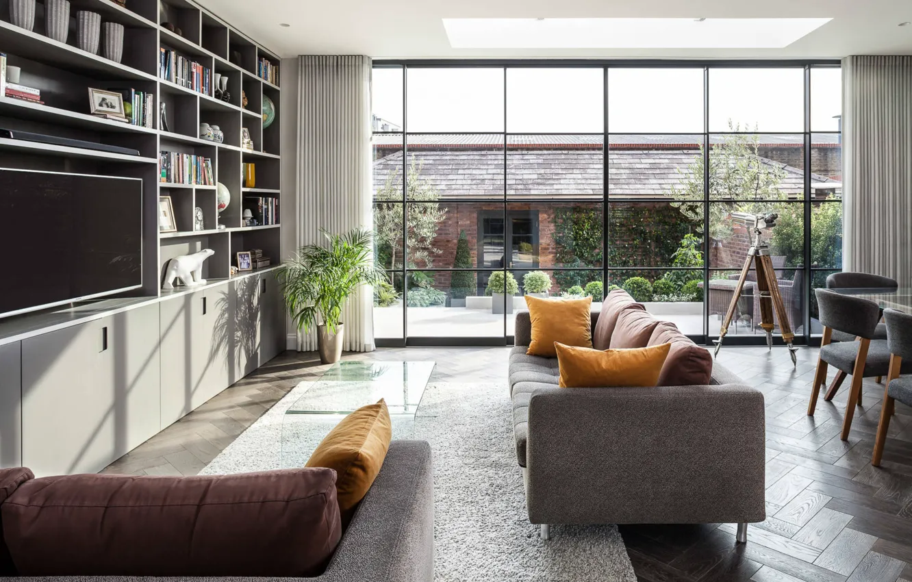 Photo wallpaper design, interior, living room, Home in London