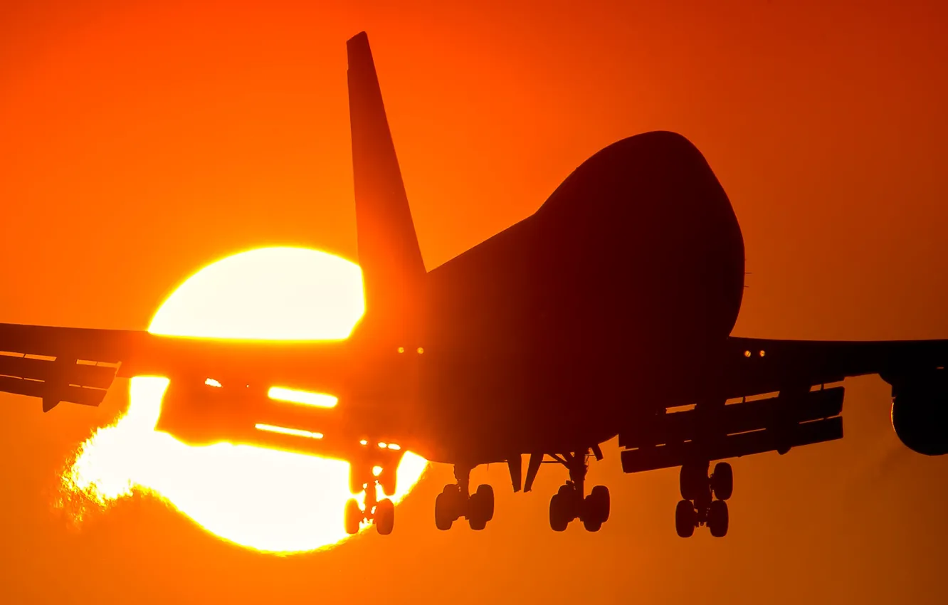 Photo wallpaper Boeing, 747-400, KLM