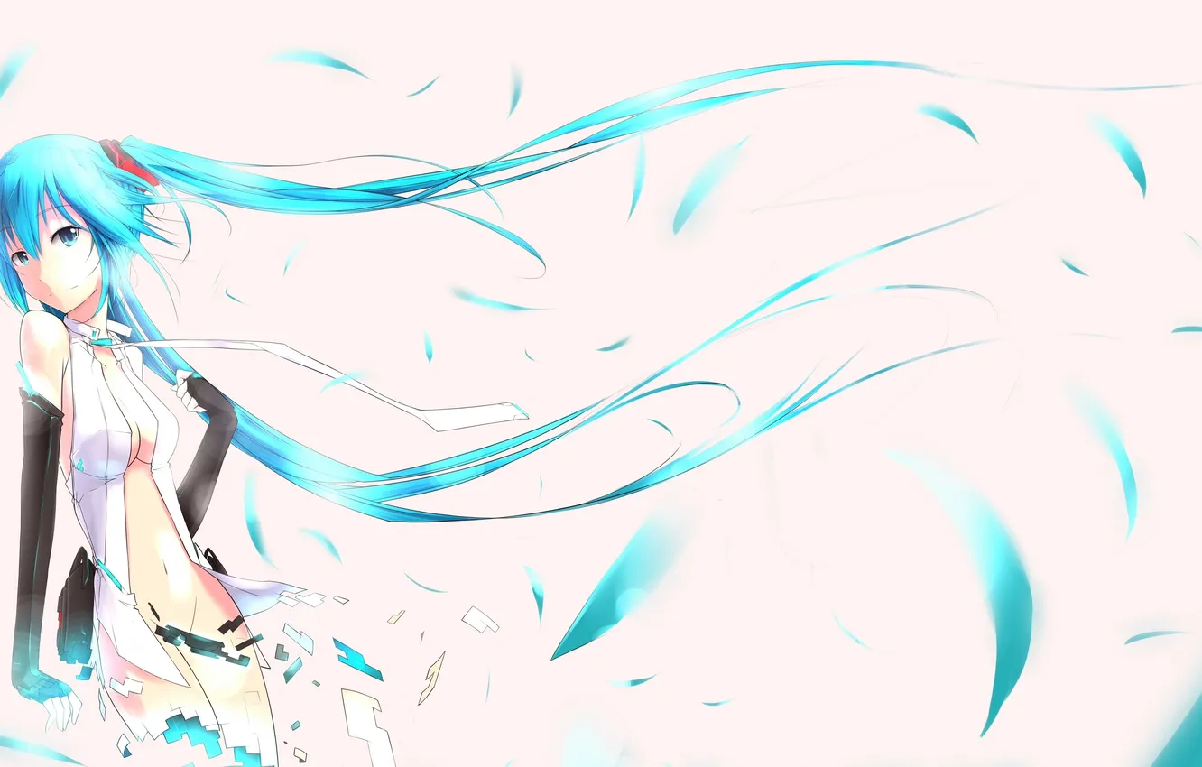 Photo wallpaper girl, art, vocaloid, hatsune miku, Vocaloid, miku append