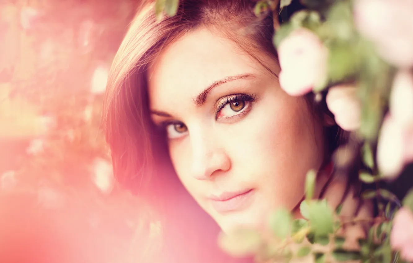 Photo wallpaper look, girl, portrait