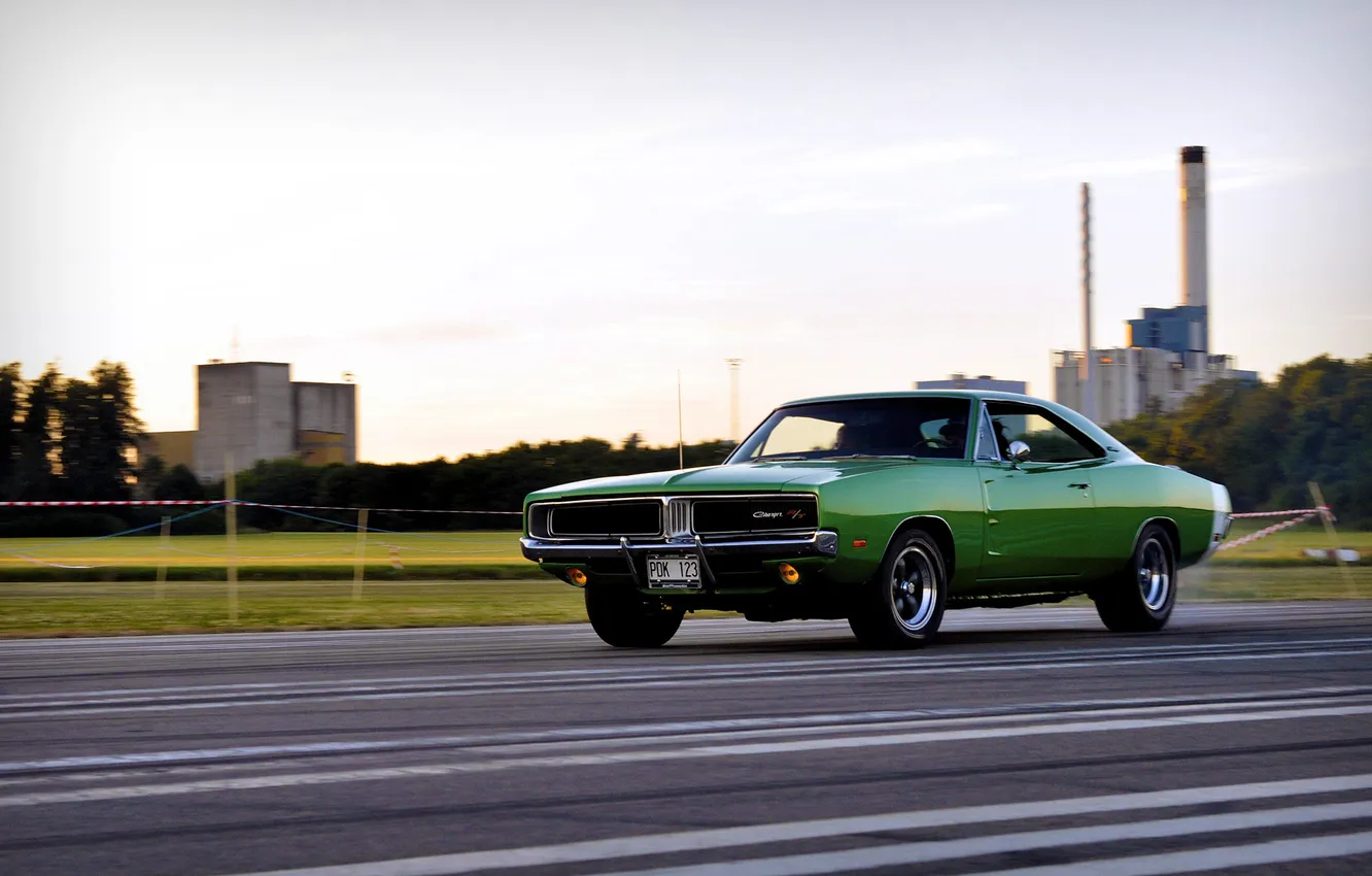 Photo wallpaper road, Dodge, Charger, R/T