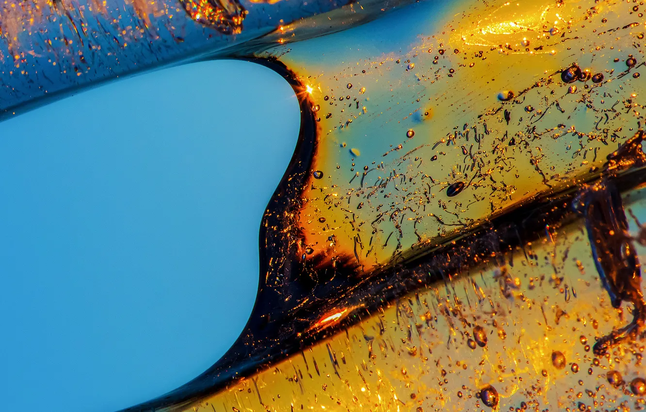 Photo wallpaper cold, ice, water, the sun, bubbles, figure