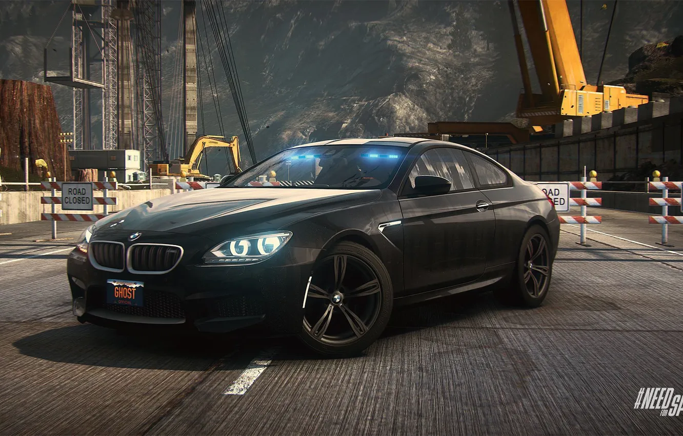 Photo wallpaper BMW, Ghost, Need for Speed, nfs, Coupe, police, Pursuit, 2013