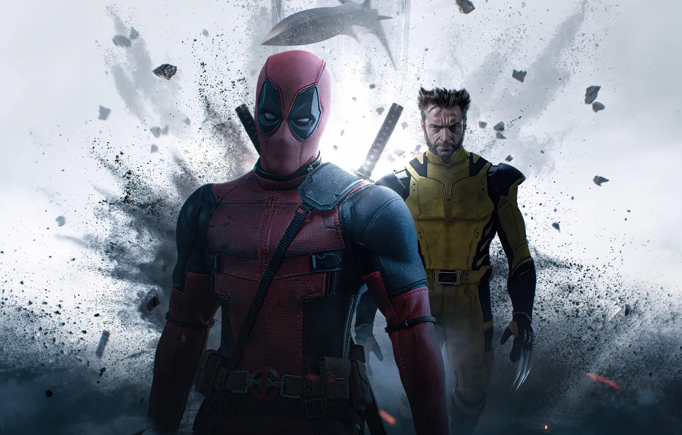 Photo wallpaper Ryan Reynolds, Ryan Reynolds, poster, Wolverine, Hugh Jackman, Logan, Hugh Jackman, Deadpool