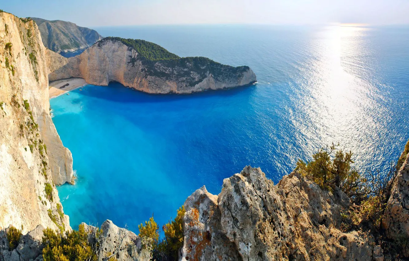Photo wallpaper sea, beach, shore, Greece