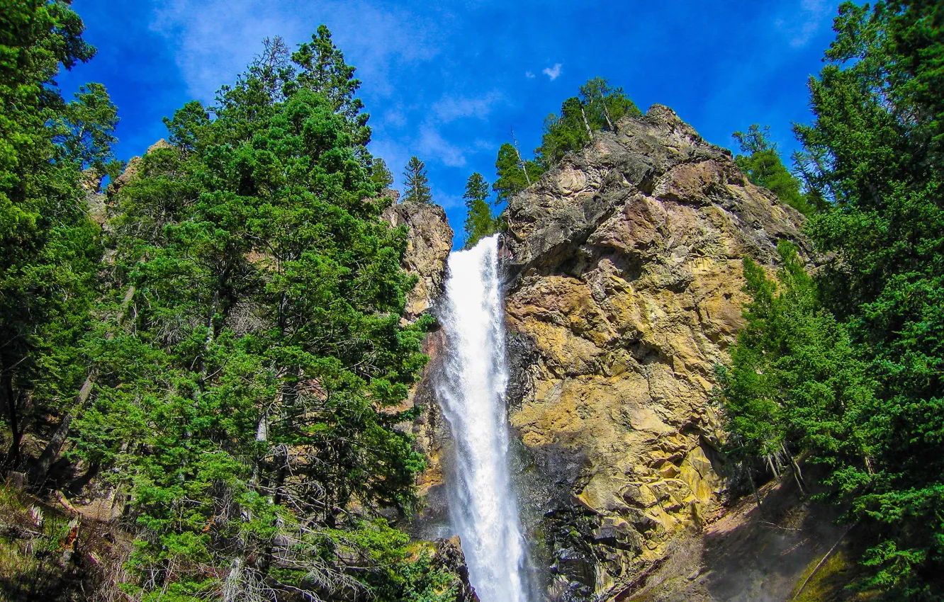 Photo wallpaper waterfall, rocks, Colorado, USA
