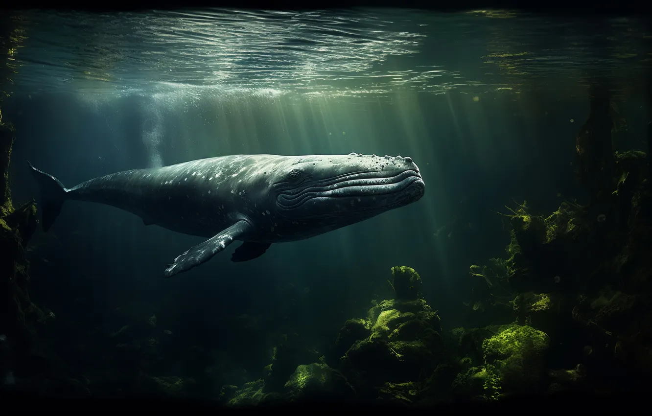 Photo wallpaper kit, underwater world, digital art, AI art, The Art of Artificial Intelligence, neural network