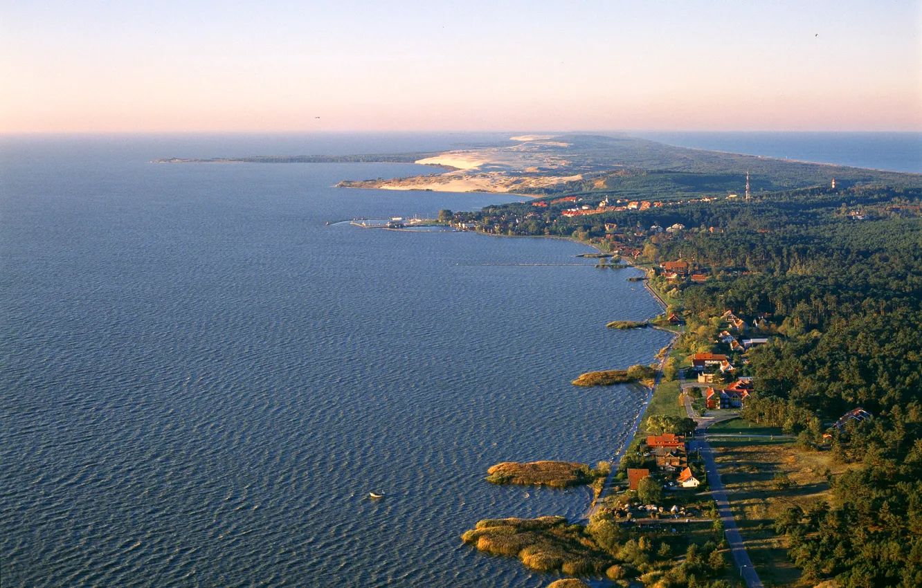 Photo wallpaper sea, coast, horizon, braid, Lithuania, Nida