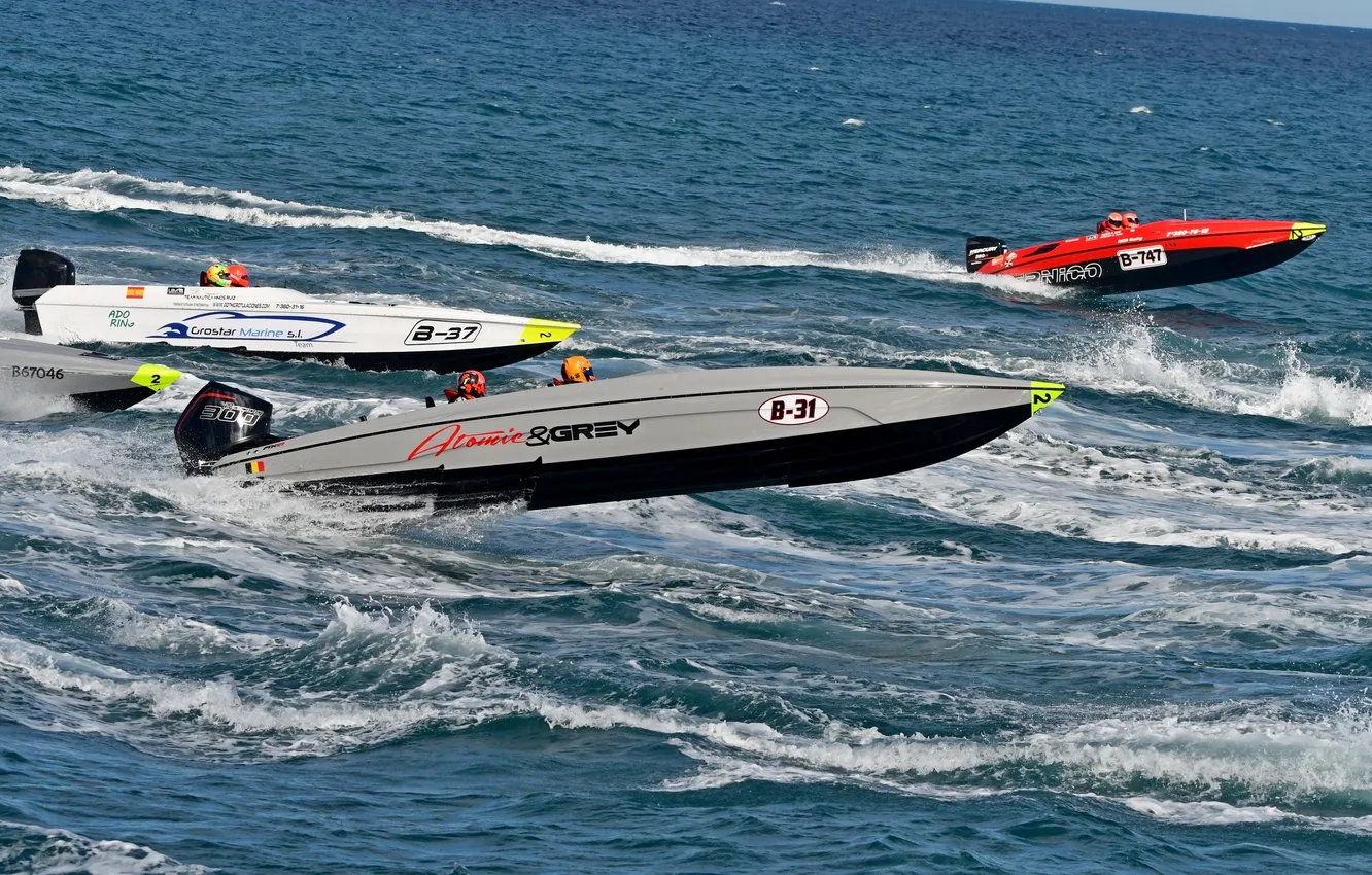 Photo wallpaper race, boat, speed