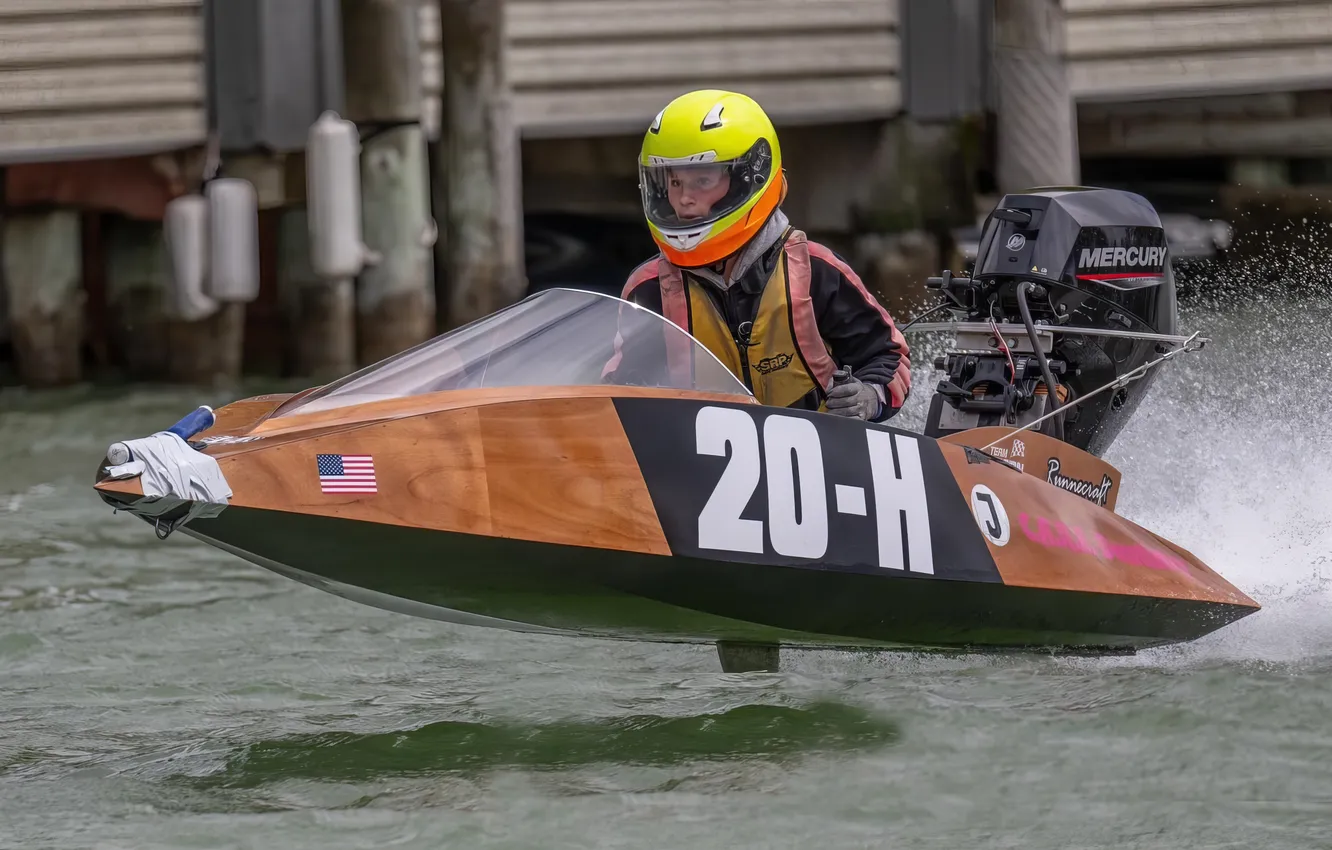 Photo wallpaper race, boat, speed