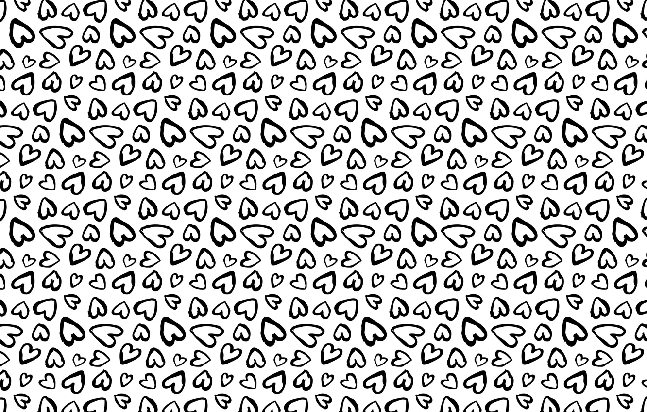 Photo wallpaper texture, hearts, white background