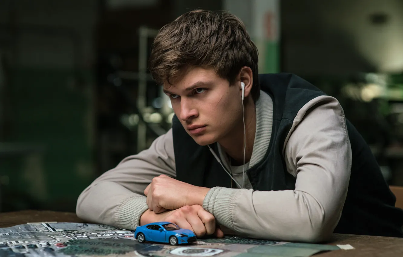 Photo wallpaper look, headphones, guy, Ansel Elgort, Ansel Elgort, Baby Driver, Baby on the drive