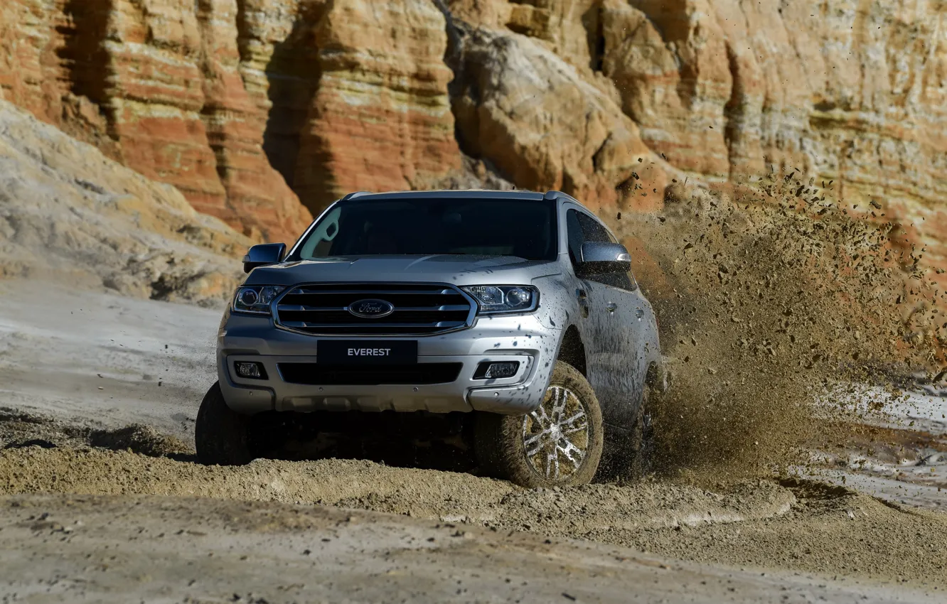 Photo wallpaper Ford, dirt, SUV, Everest, 4WD, XLT, 2019