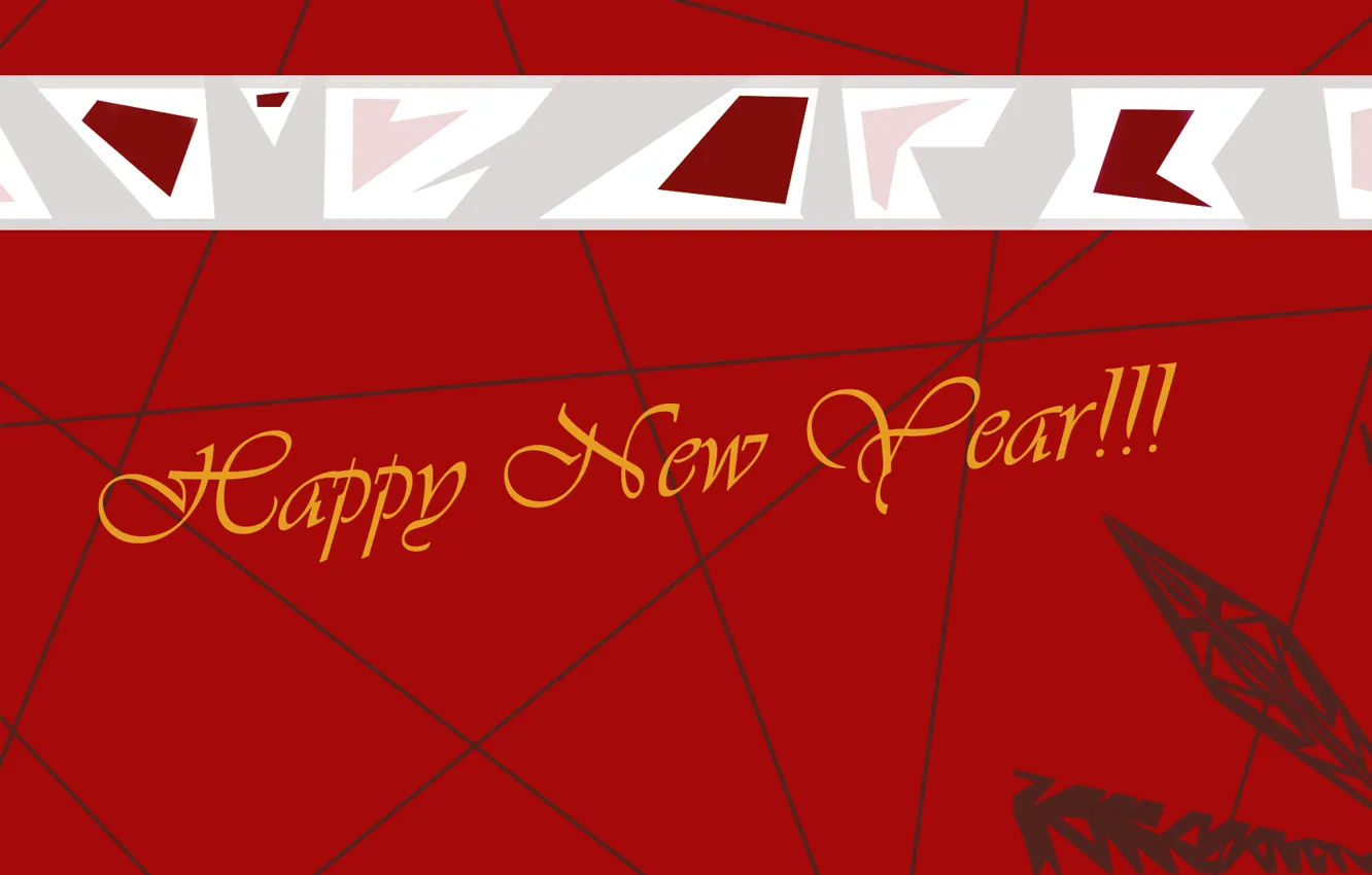 Photo wallpaper snowflakes, red, new year, red, happy new year, congratulations, New Year, postcard