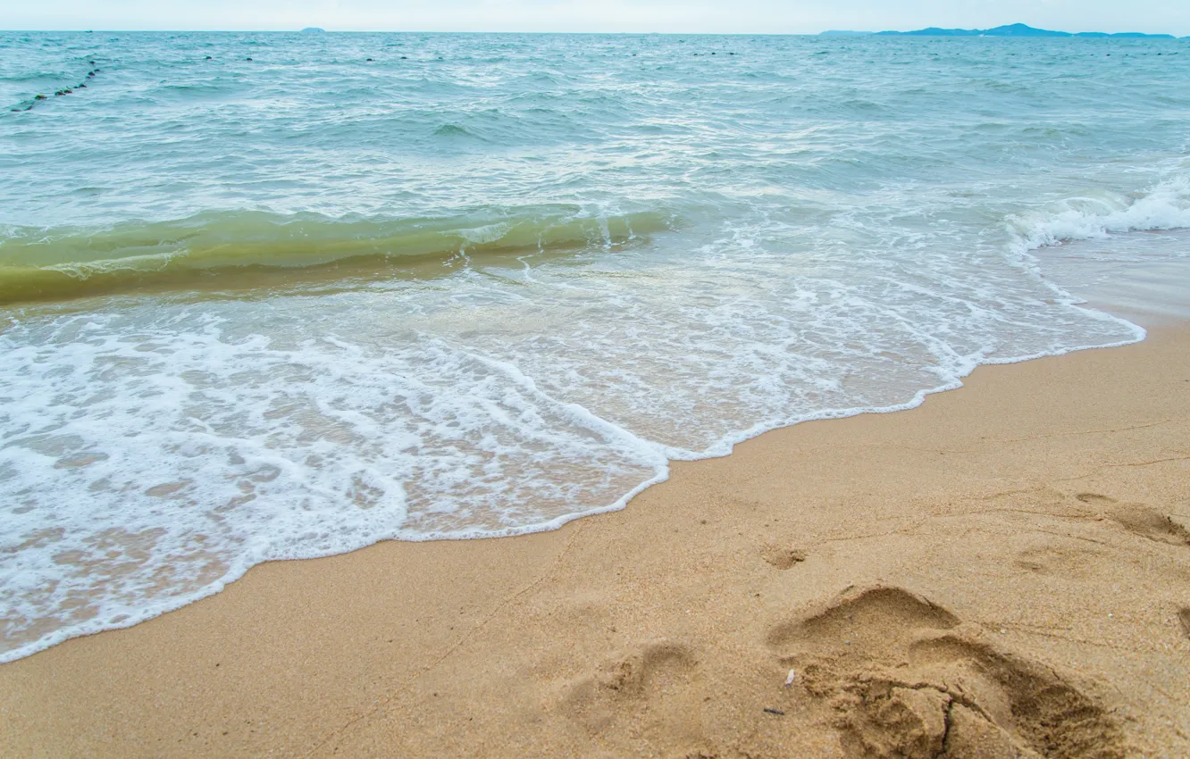 Photo wallpaper sand, sea, wave, beach, summer, summer, beach, sea