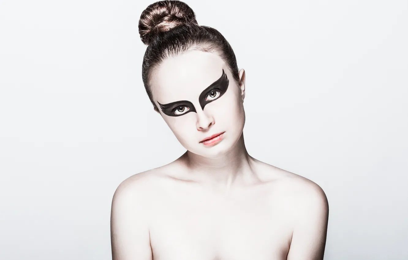 Photo wallpaper look, girl, makeup